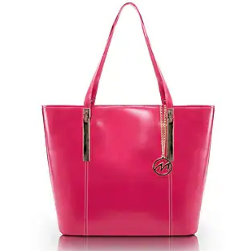 McKlein CRISTINA Fuchsia Genuine Leather Tote, Large!